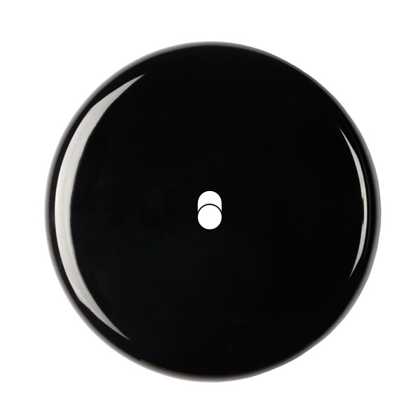 Façade iris by modelec en porcelaine noire simple poste, pour un basculeur - Modelec - 131362