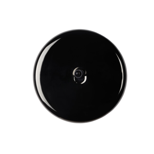 Façade iris by modelec en porcelaine noire simple poste, pour un basculeur - Modelec - 131362