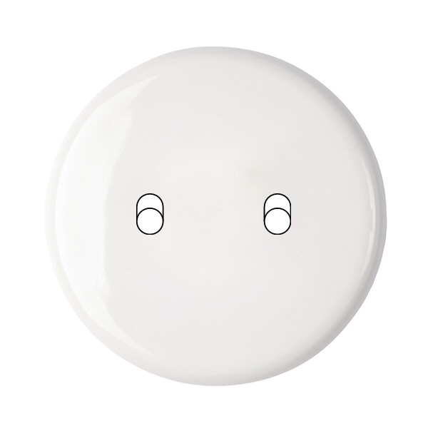 Façade iris by modelec en porcelaine blanche simple poste deux basculeurs - Modelec - 132361