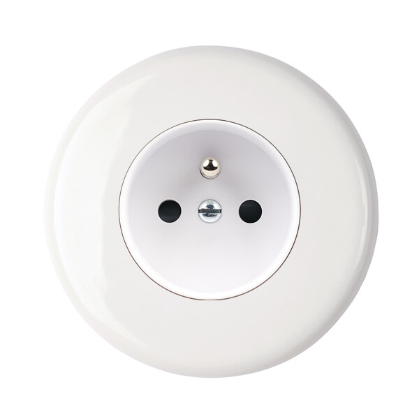 Façade iris by modelec en porcelaine blanche simple poste pc 2p+t - Modelec - 190361