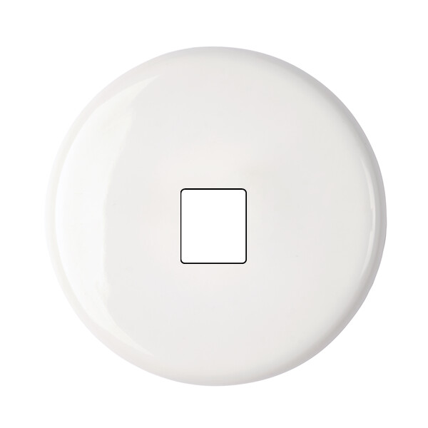 Façade iris by modelec en porcelaine blanche simple poste prise media - Modelec - 192361