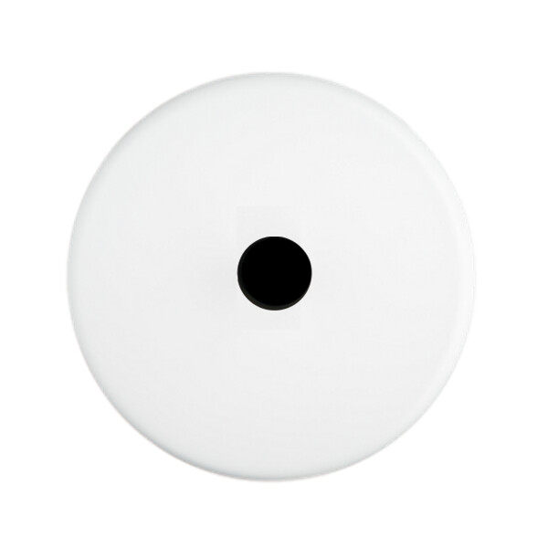 Façade iris blanc soft touch simple sortie de cable - Modelec - 197353