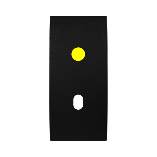 Façade karo noir soft touch etroite1 basculeur+led - Modelec - 113209