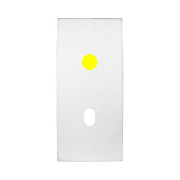 Façade karo blanc soft touch etroite1 basculeur+led - Modelec - 113211