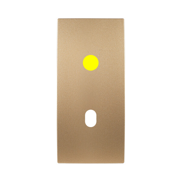 Façade karo étroite doré 1 basculeur + led - Modelec - 113214