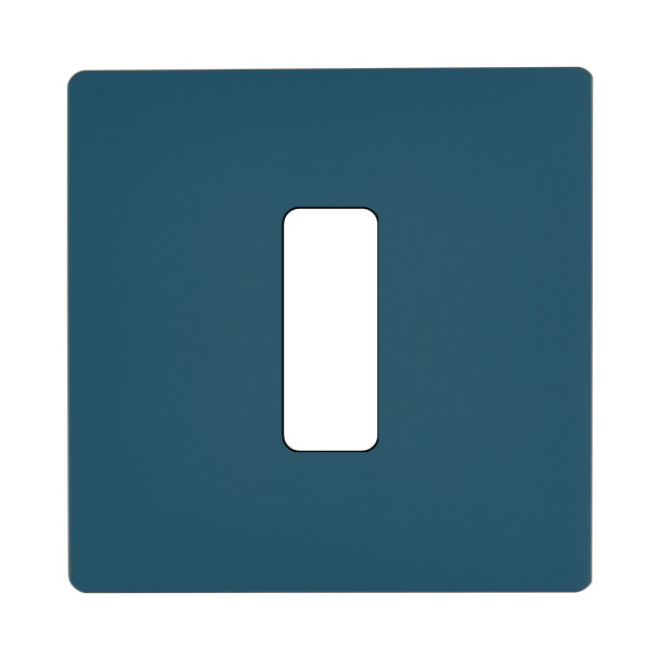 Façade "m" gris mat simple 1 bouton sans vis - Modelec - 131523M