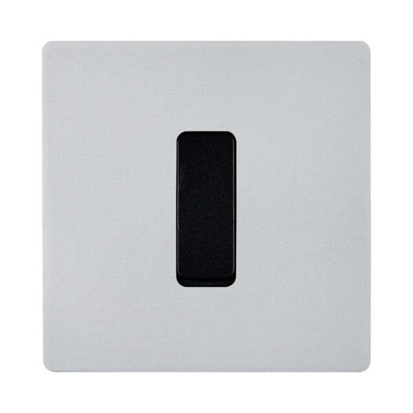 Façade "m" nickel sablé simple 1 bouton sans vis - Modelec - 131531M