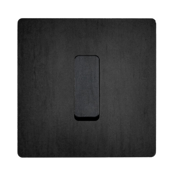 Façade "m" acier verni simple 1 bouton sans vis - Modelec - 131541M