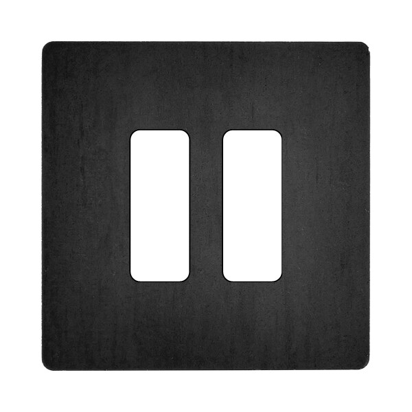 Façade "m" acier verni simple 2 boutons sans vis - Modelec - 132541M