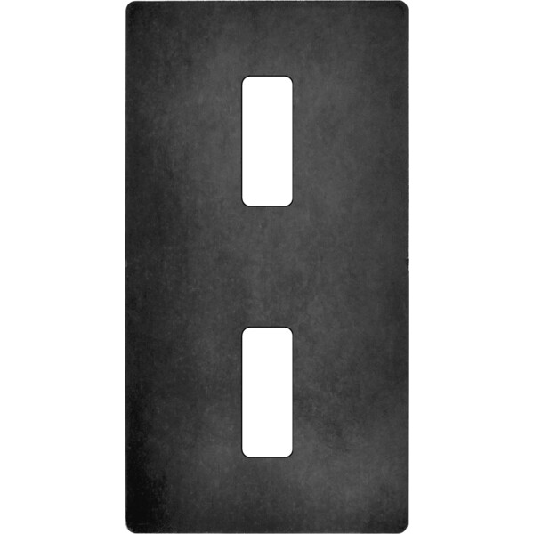 Façade "m" acier verni double verticale 1 bouton 1 bouton sans vis - Modelec - 152541M