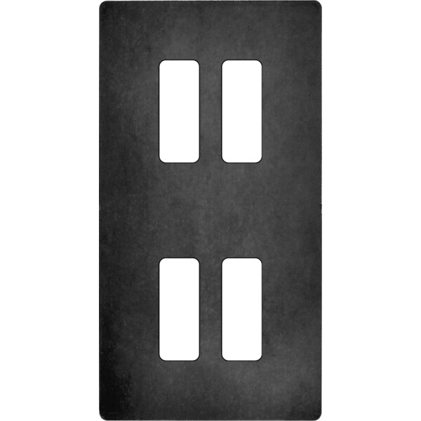 Façade "m" acier verni double verticale 2 boutons 2 boutons sans vis - Modelec - 154541M