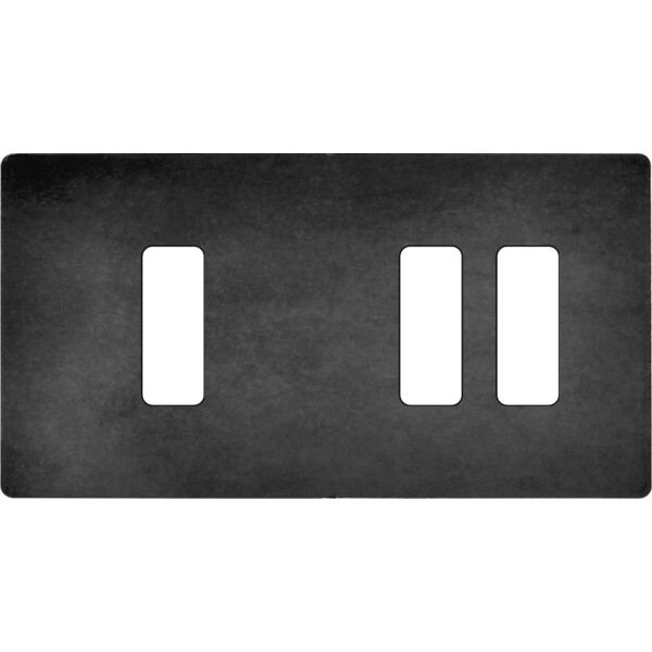 Façade "m" acier verni double horizontale 1 bouton 2 boutons sans vis - Modelec - 177541M