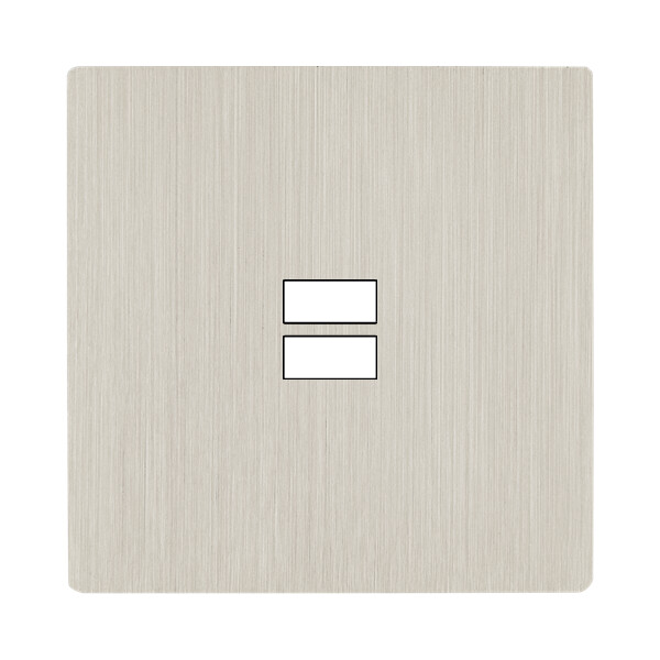 Façade "m" nickel brossé simple 1 chargeur usb sans vis - Modelec - 189511M
