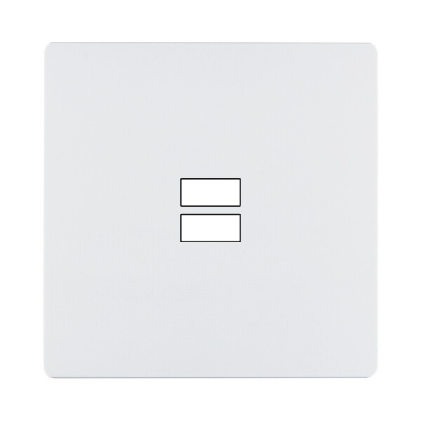 Façade "m" blanc mat simple 1 chargeur usb sans vis - Modelec - 189521M