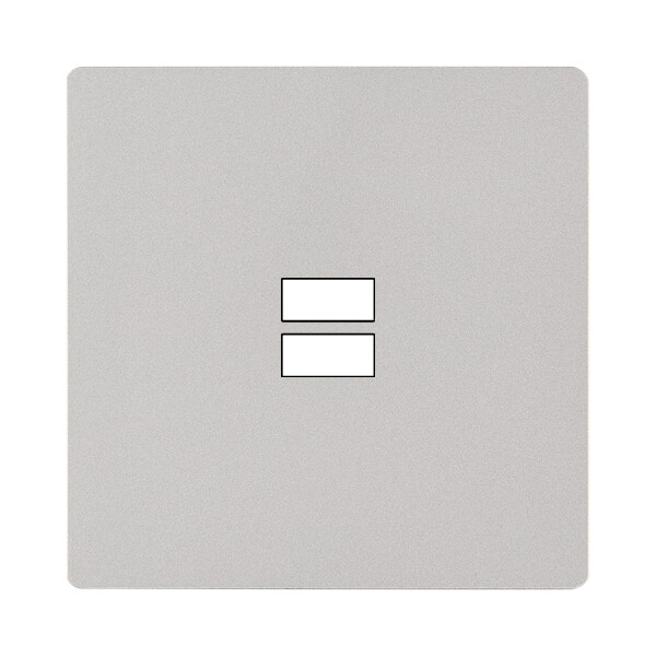 Façade "m" nickel sablé simple 1 chargeur usb sans vis - Modelec - 189531M