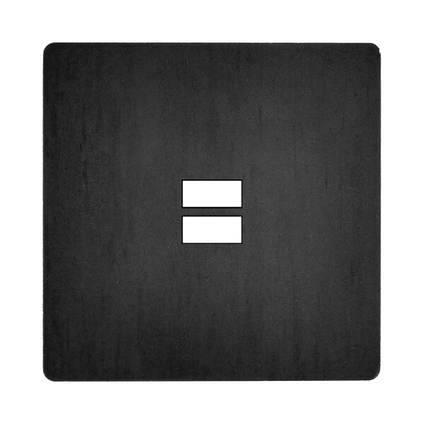 Façade "m" acier verni simple 1 chargeur usb sans vis - Modelec - 189541M