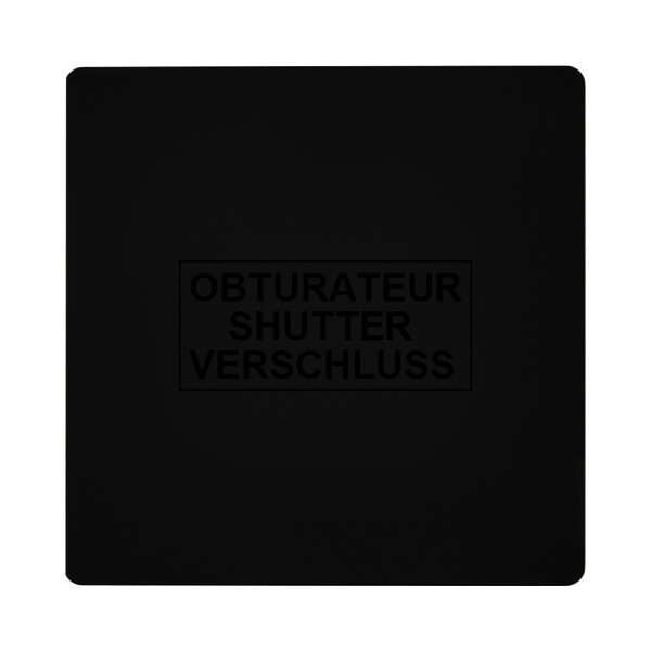 Façade "m" noir mat simple 1 obturateur sans vis - Modelec - 198522M