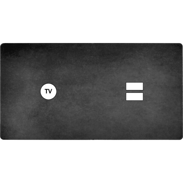 Façade "m" acier verni double horizontale 1 prise tv 1 chargeur usb sans vis - Modelec - 255541M