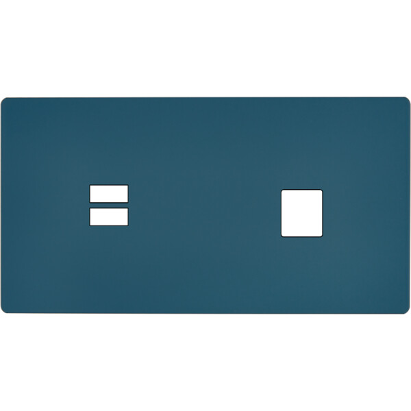 Façade "m" gris mat double horizontale 1 chargeur usb 1 media sans vis - Modelec - 256523M