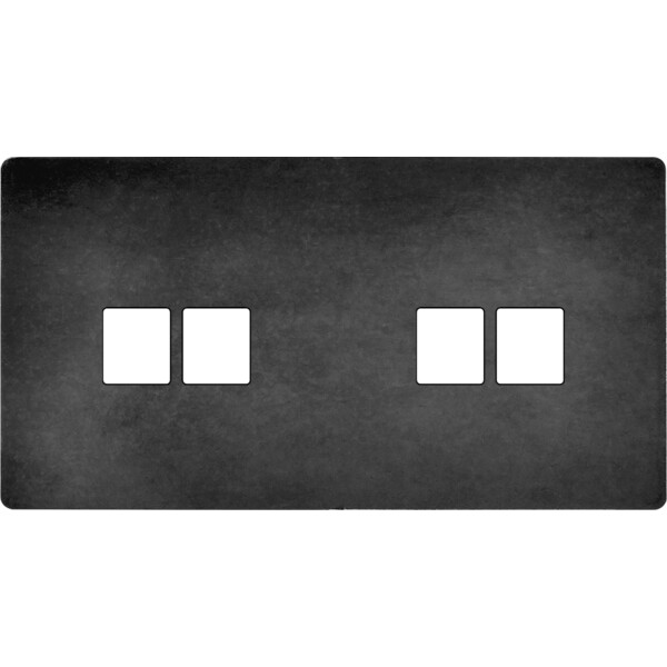 Façade "m" acier verni double horizontale 2 media 2 media sans vis - Modelec - 268541M