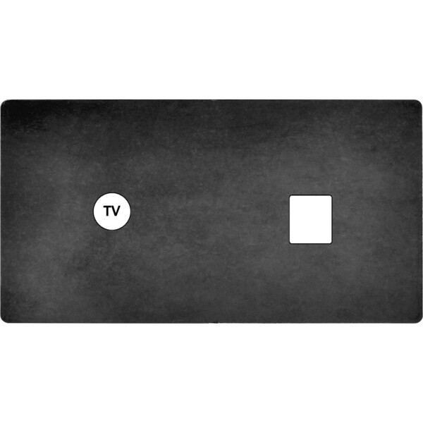 Façade "m" acier verni double horizontale 1 prise tv 1 media sans vis - Modelec - 273541M