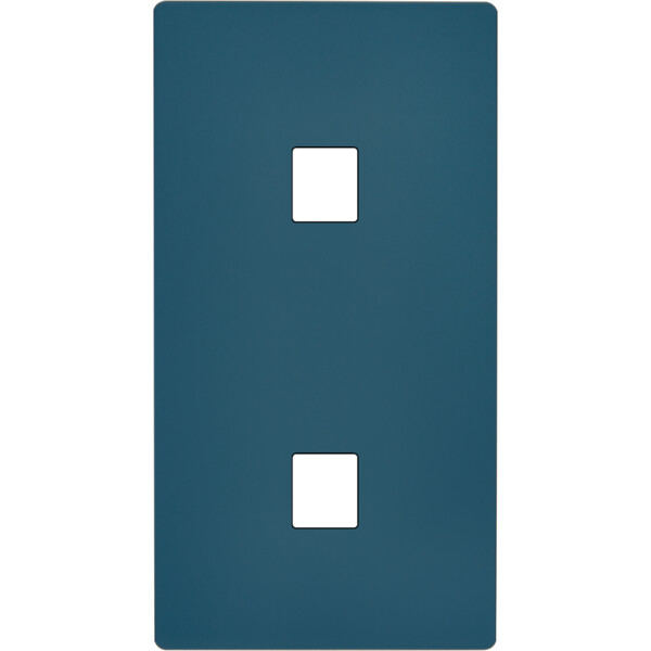 Façade "m" gris mat double verticale 1 media  sans vis - Modelec - 286523M