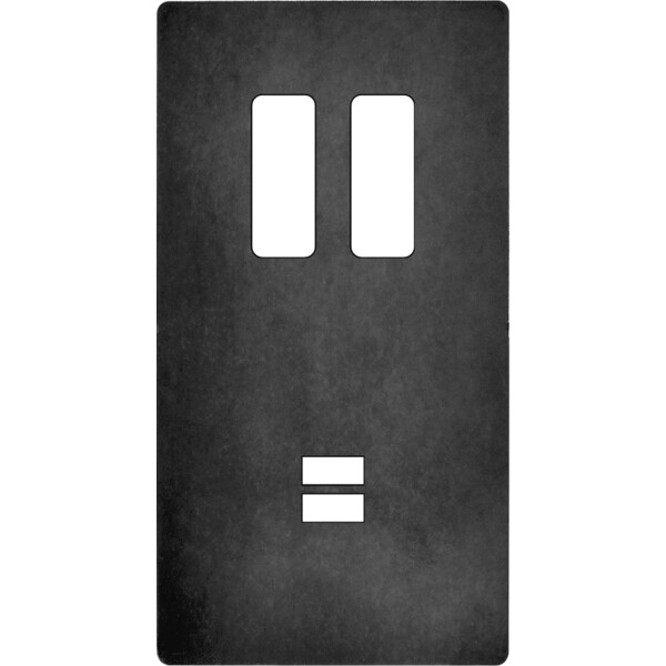 Façade "m" acier verni double verticale 2 boutons  sans vis - Modelec - 294541M
