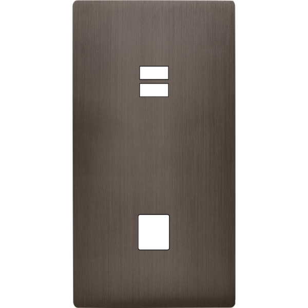 Façade "m" laiton canon fusil double verticale 1 chargeur usb 1 media sans vis - Modelec - 296514M
