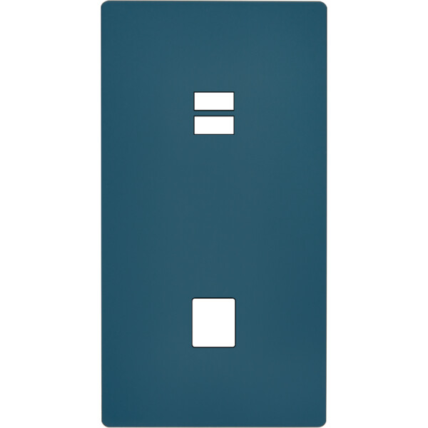 Façade "m" gris mat double verticale 1 chargeur usb  sans vis - Modelec - 296523M