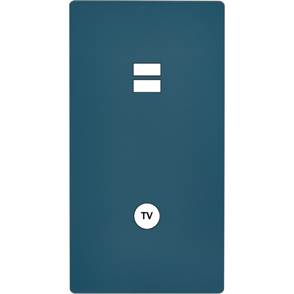 Façade "m" gris mat double verticale 1 chargeur usb  sans vis - Modelec - 297523M