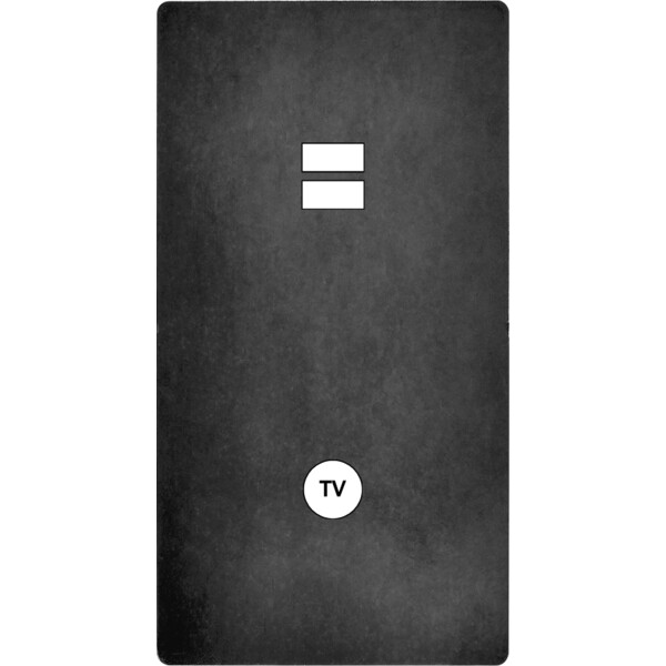 Façade "m" acier verni double verticale 1 chargeur usb  sans vis - Modelec - 297541M