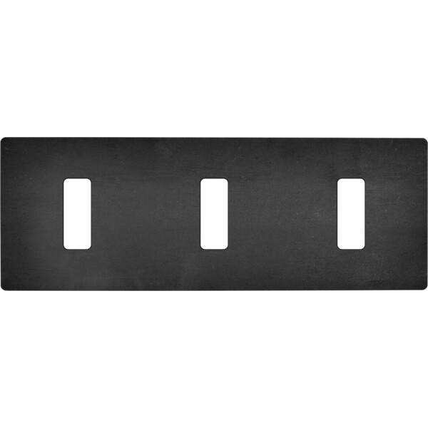 Façade "m" acier verni triple horizontale 1 bouton 1 bouton 1 bouton sans vis - Modelec - 303541M