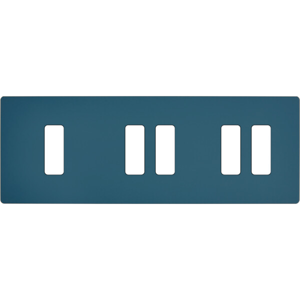 Façade "m" gris mat triple horizontale 1 bouton 2 boutons 2 boutons sans vis - Modelec - 305523M