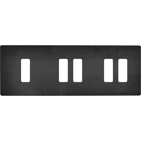 Façade "m" acier verni triple horizontale 1 bouton 2 boutons 2 boutons sans vis - Modelec - 305541M