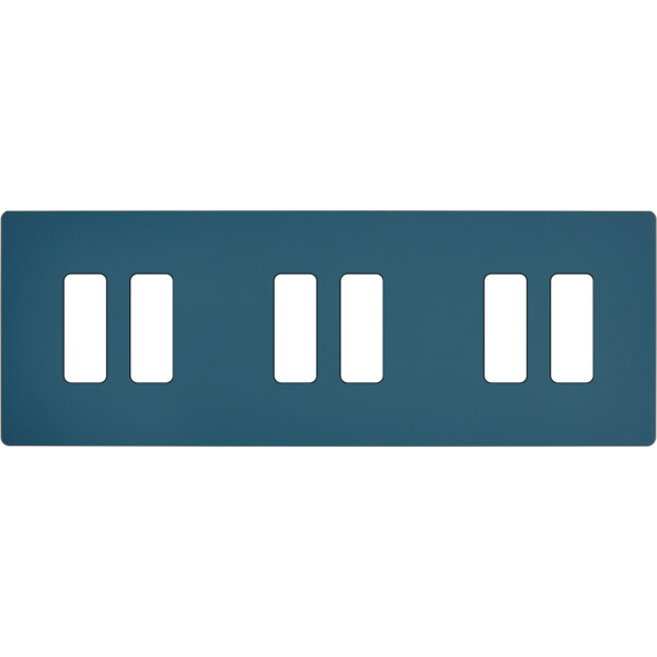 Façade "m" gris mat triple horizontale 2 boutons 2 boutons 2 boutons sans vis - Modelec - 306523M