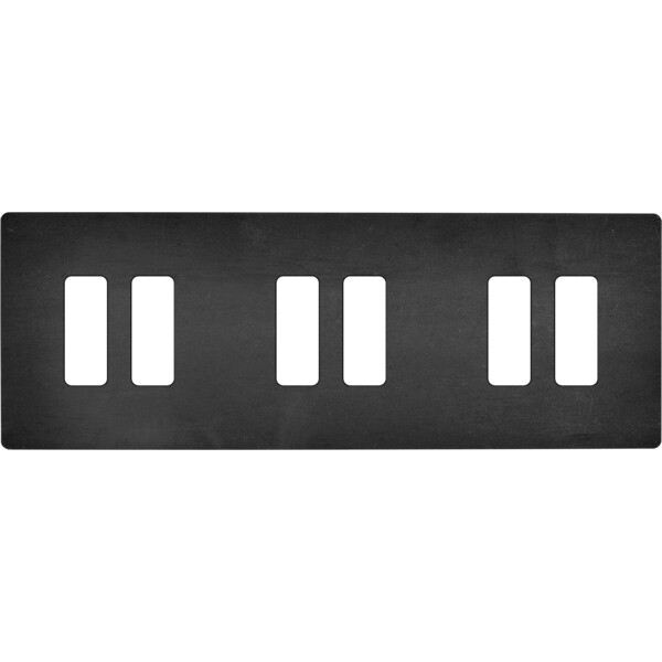Façade "m" acier verni triple horizontale 2 boutons 2 boutons 2 boutons sans vis - Modelec - 306541M