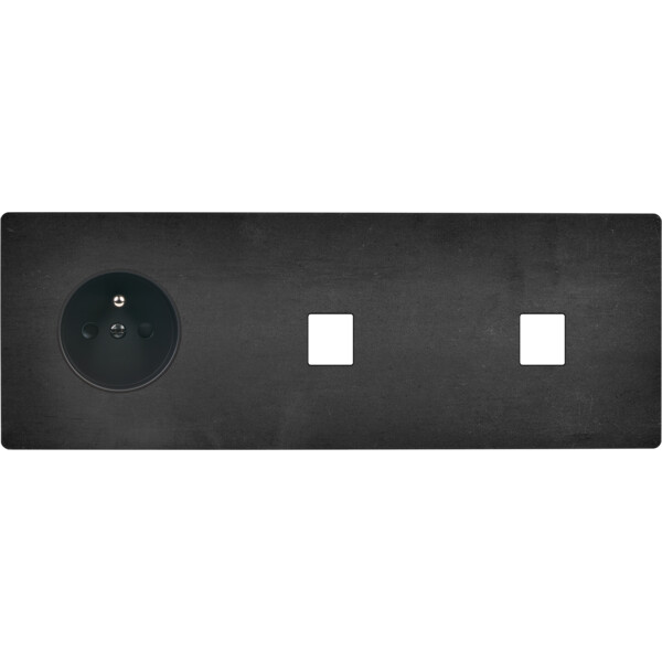 Façade "m" acier verni triple horizontale r1 1 media 1 media sans vis - Modelec - 326541M