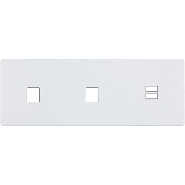 Façade "m" blanc mat triple horizontale 1 media 1 media 1 chargeur usb sans vis - Modelec - 330521M