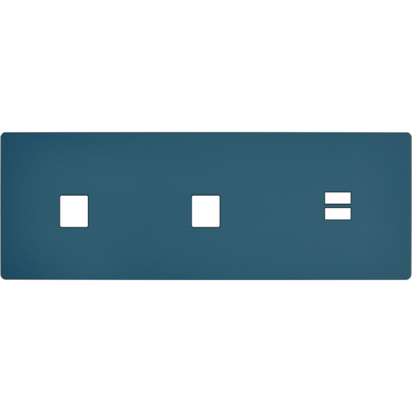 Façade "m" gris mat triple horizontale 1 media 1 media 1 chargeur usb sans vis - Modelec - 330523M