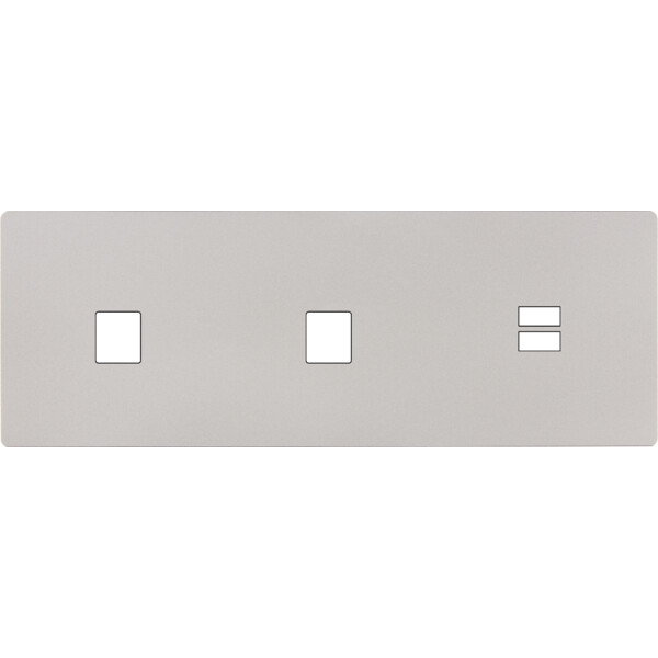 Façade "m" nickel sablé triple horizontale 1 media 1 media 1 chargeur usb sans vis - Modelec - 330531M