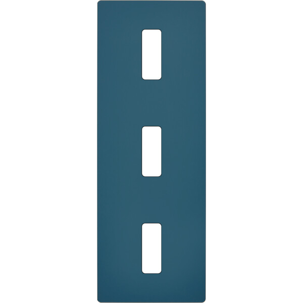 Façade "m" gris mat triple verticale 1 bouton 1 bouton 1 bouton sans vis - Modelec - 353523M