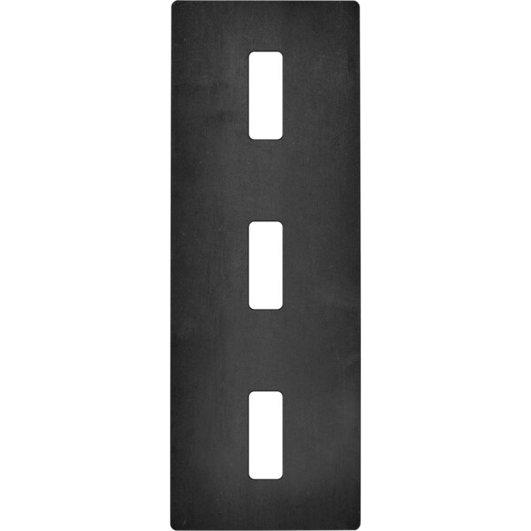 Façade "m" acier verni triple verticale 1 bouton 1 bouton 1 bouton sans vis - Modelec - 353541M