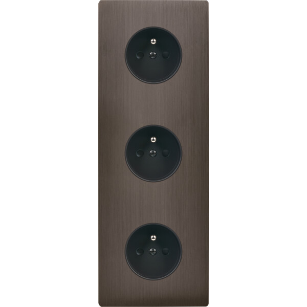 Façade "m" laiton canon de fusil triple verticale r1 r1 r1 sans vis - Modelec - 360514M