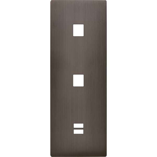 Façade "m" laiton canonfusil triple verti 1 media 1 media 1 chargeur usb sansvis - Modelec - 380514M