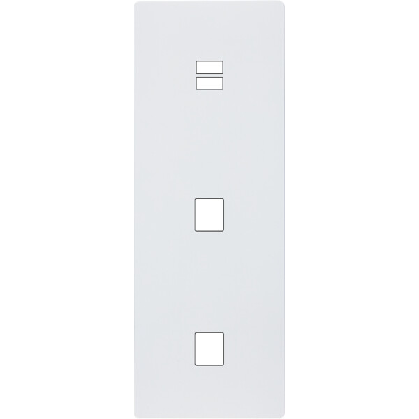 Façade "m" blanc mat triple verticale 1 chargeur usb 1 media 1 media sans vis - Modelec - 381521M