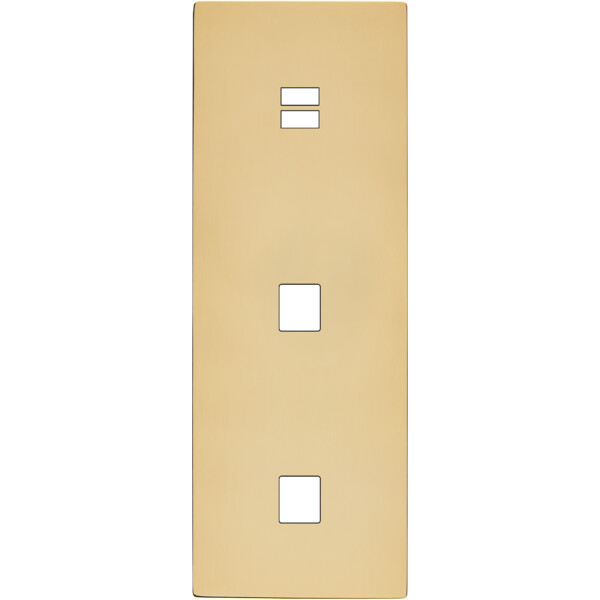 Façade "m" laiton miroir triple verticale 1 chargeur usb 1 media 1 media sans vis - Modelec - 381543M