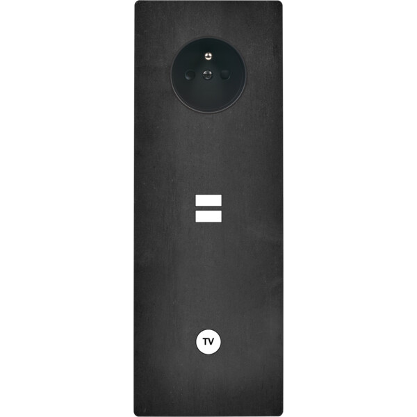 Façade "m" acier verni triple verticale 1 prise 1 chargeur usb 1 prise tv sans vis - Modelec - 382541M