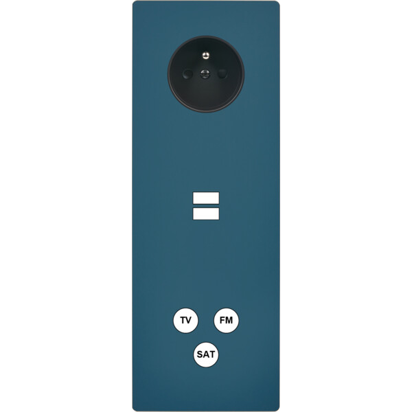 Façade "m" gris mat triple verticale 1 prise 1 chargeur usb 1 tv-fm-sat sans vis - Modelec - 383523M