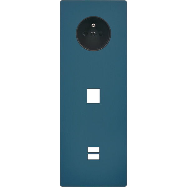 Façade "m" gris mat triple verticale 1 prise 1 media 1 chargeur usb sans vis - Modelec - 384523M