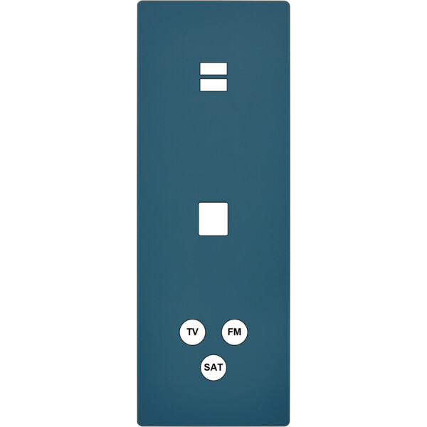 Façade "m" gris mat triple verticale 1 chargeur usb 1 media 1 tv-fm-sat sans vis - Modelec - 388523M